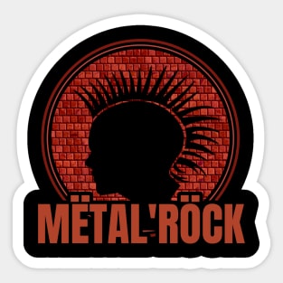 Metal rock logo Sticker